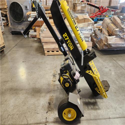 Phoenix Location AS-IS Champion Power Equipment 27 Ton 224 cc Gas Powered Hydraulic Wood Log Splitter w/Vertical/Horizontal Operation and Auto Return-with Hydraulic Oil