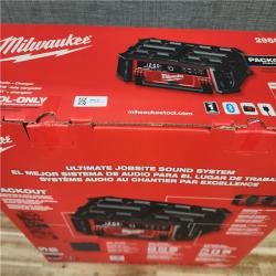 HOUSTON LOCATION - AS-IS (NEW) Milwaukee Lithium-Ion Cordless PACKOUT Radio/Speaker with Built-In Charger