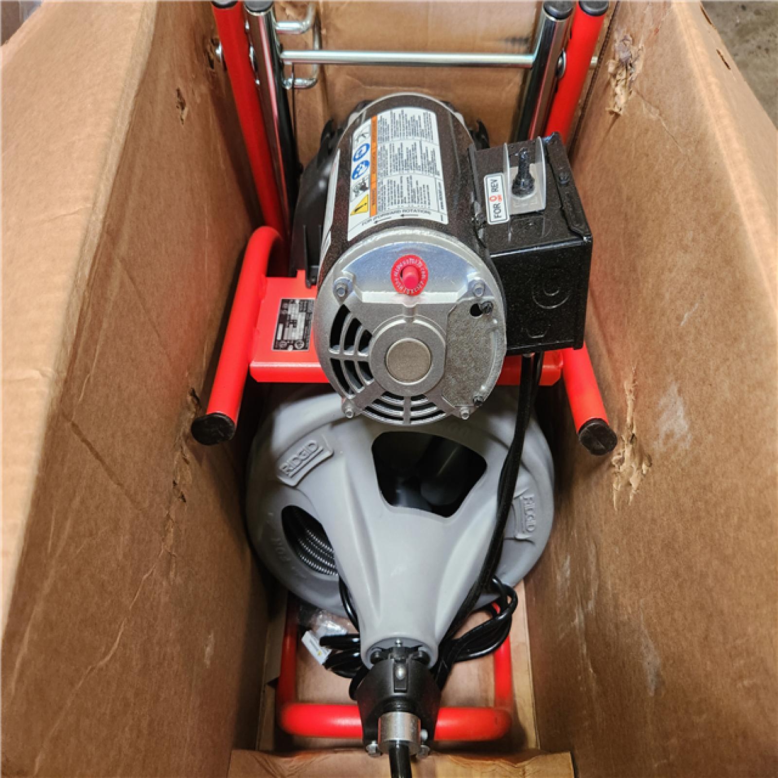 Phoenix NEW RIDGID K-400 AutoFeed Drain Cleaning Snake Auger 120-Volt Drum Machine and C-45IW 1/2 in. x 75 ft. Cable (No Gloves)