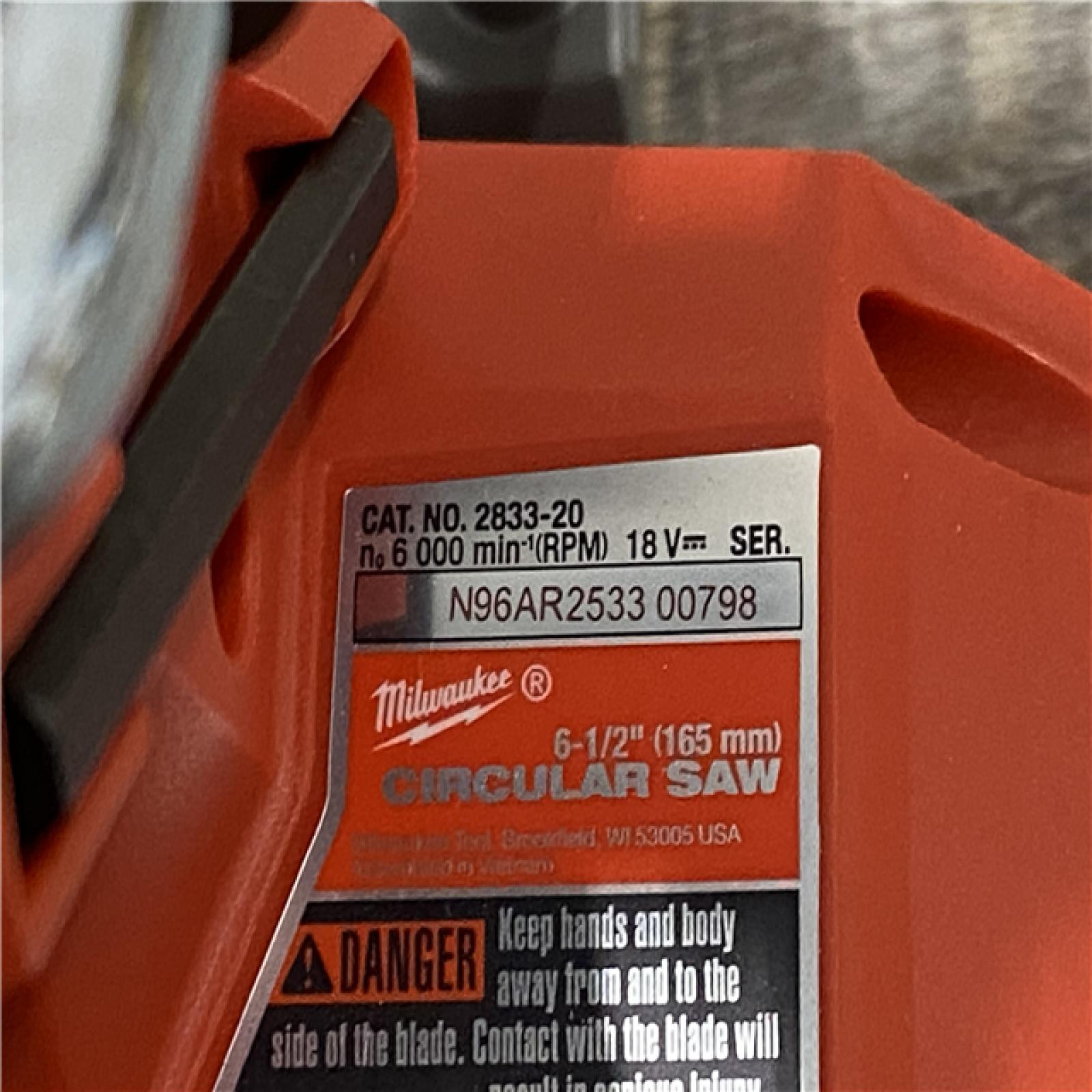 AS-IS Milwaukee FUEL 18V Lithium-Ion Brushless Cordless 6-1/2 in. Circular Saw (Tool-Only)