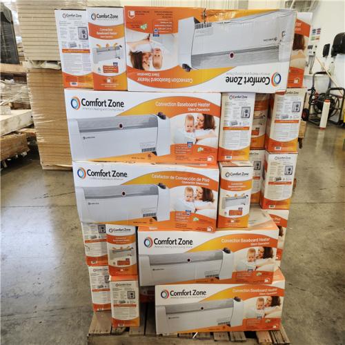 Phoenix Location NEW Comfort Zone 29 in. 1,500-Watt White Convection Baseboard Heater with Silent Operation Pallet (45 Total) (Sealed)