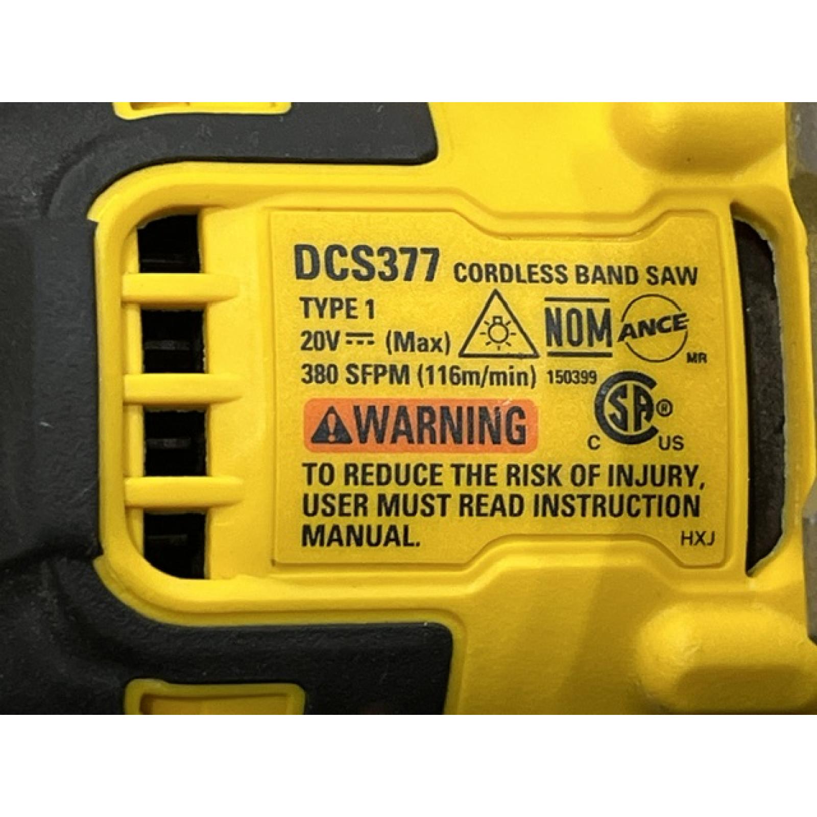 AS-IS DEWALT ATOMIC 20V MAX Cordless Brushless Compact 1-3/4 in. Bandsaw (Tool Only)