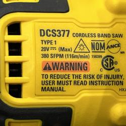 AS-IS DEWALT ATOMIC 20V MAX Cordless Brushless Compact 1-3/4 in. Bandsaw (Tool Only)