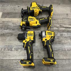 AS-IS DEWALT ATOMIC 20-Volt Lithium-Ion Cordless Brushless (4-Tool) Combo Kit