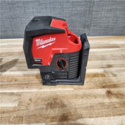 HOUSTON LOCATION - AS-IS Milwaukee 12-Volt Lithium-Ion Cordless Green 125 ft. Cross Line and Plumb Points Laser Level Kit