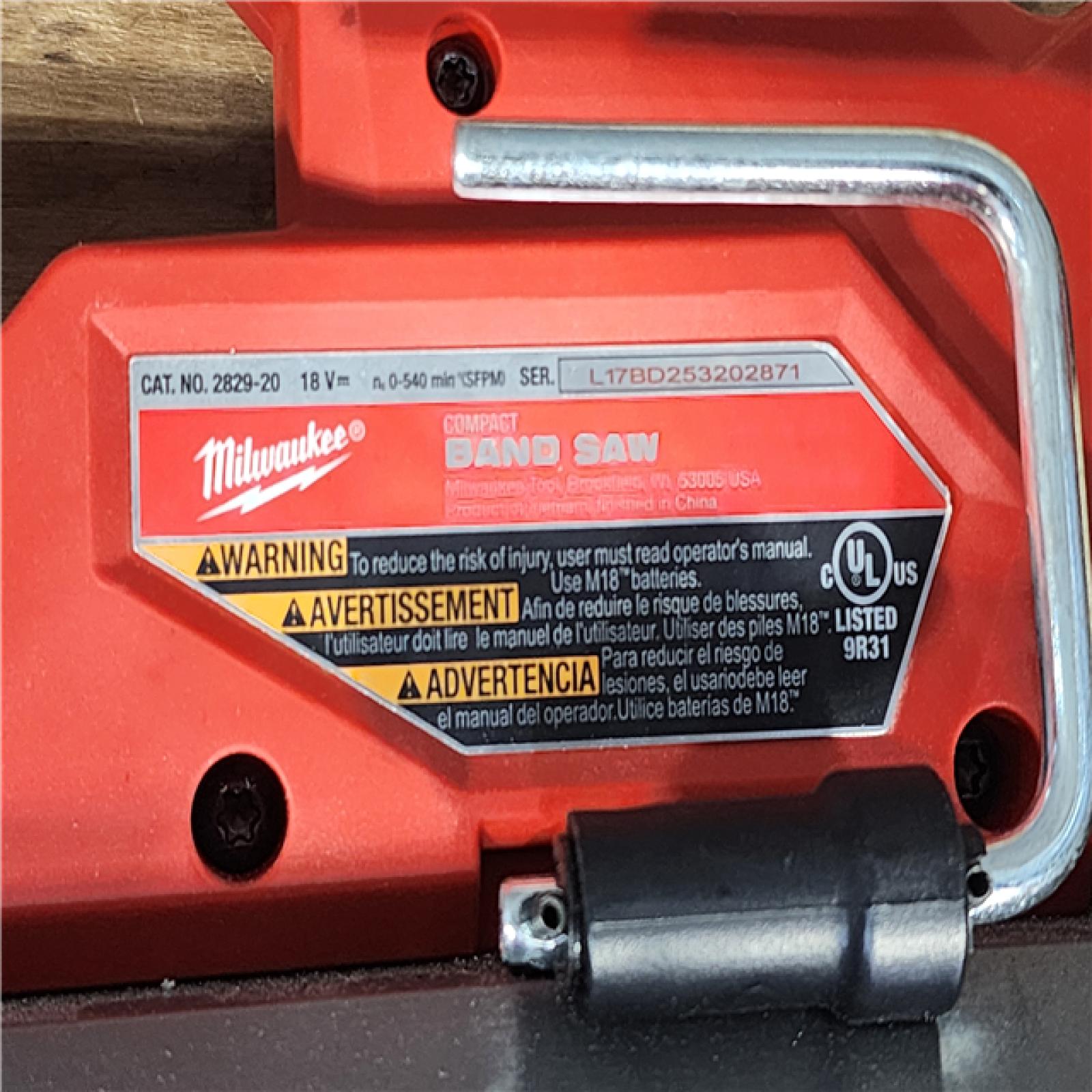 HOUSTON LOCATION - AS-IS Milwaukee FUEL 18V Lithium-Ion Brushless Cordless Compact Bandsaw (Tool-Only)