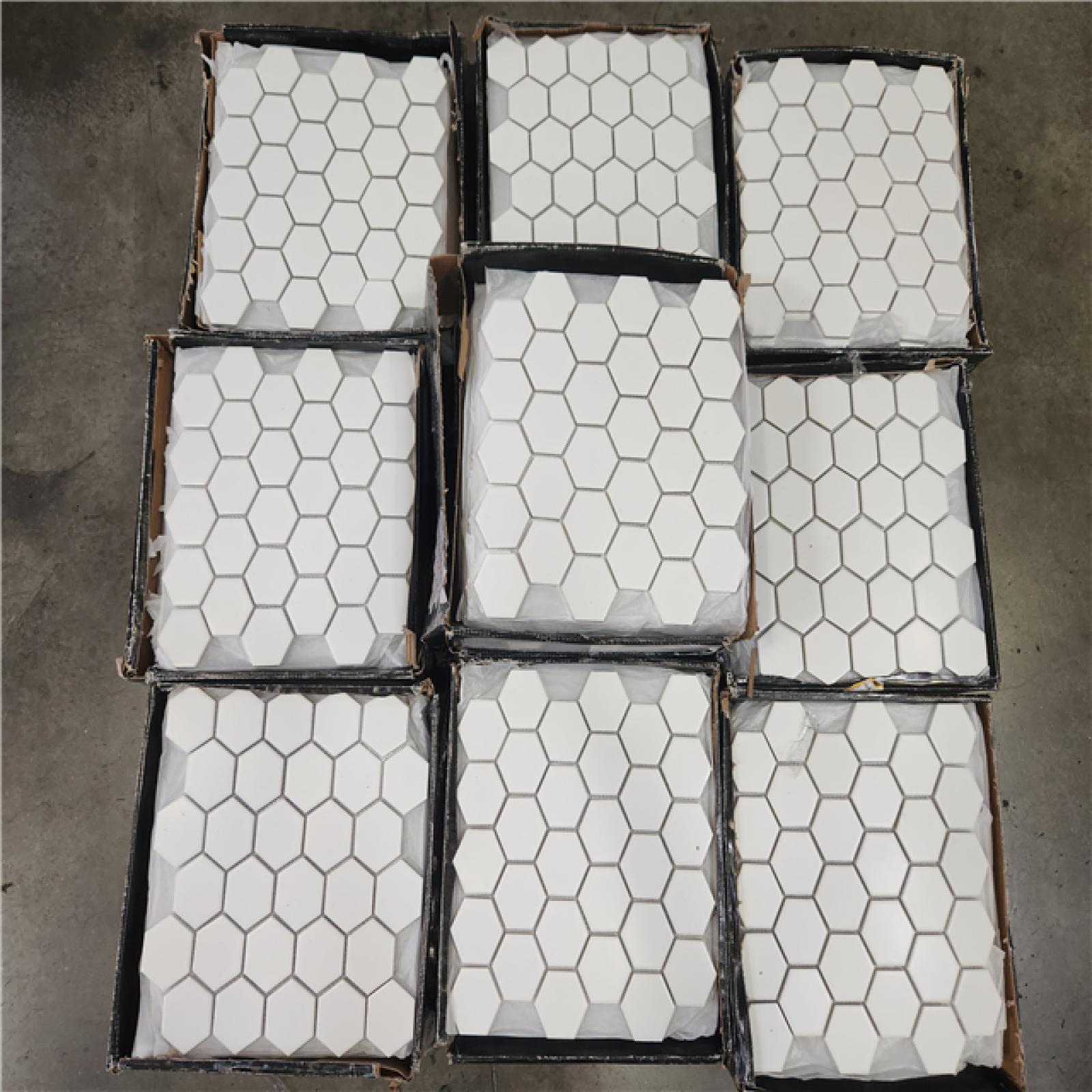 Phoenix New MSI White 2 in. Hexagon 11 in. x 11 in. x 0.25 in. Matte Porcelain Mesh-Mounted Mosaic Tile (362 sq. ft. /28  Case)