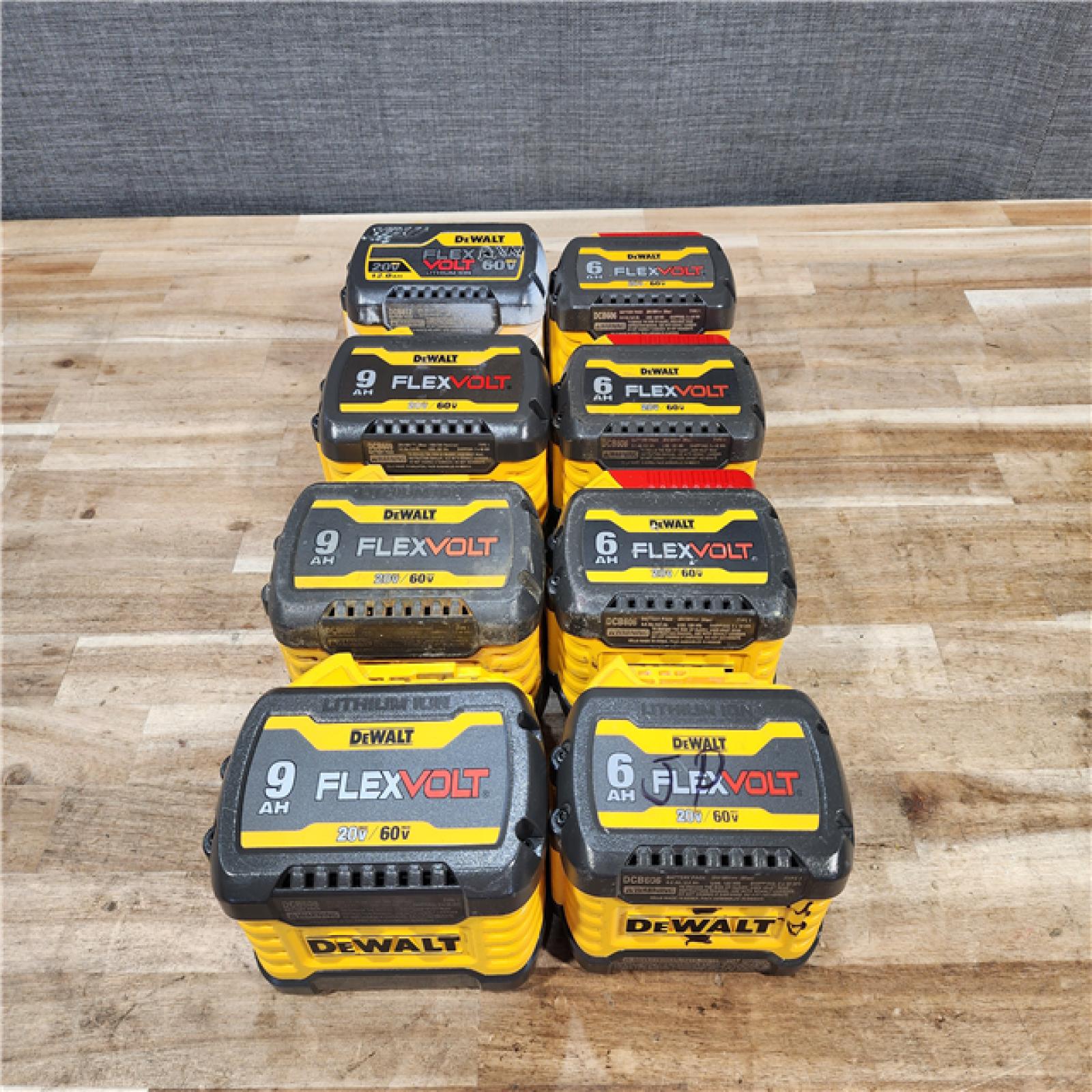 HOUSTON LOCATION - AS-IS DEWALT FLEXVOLT BATTERY PACK QTY - 8