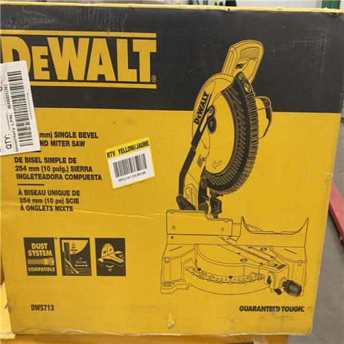 NEW- DEWALT 15 Amp Corded 10 in. Compound Single Bevel Miter Saw
