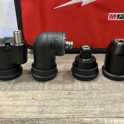 AS-IS Milwaukee FUEL 12V Lithium-Ion Brushless Cordless 4-in-1 Installation 3/8 in. Drill Driver with 4 Tool Head (Tool-Only)