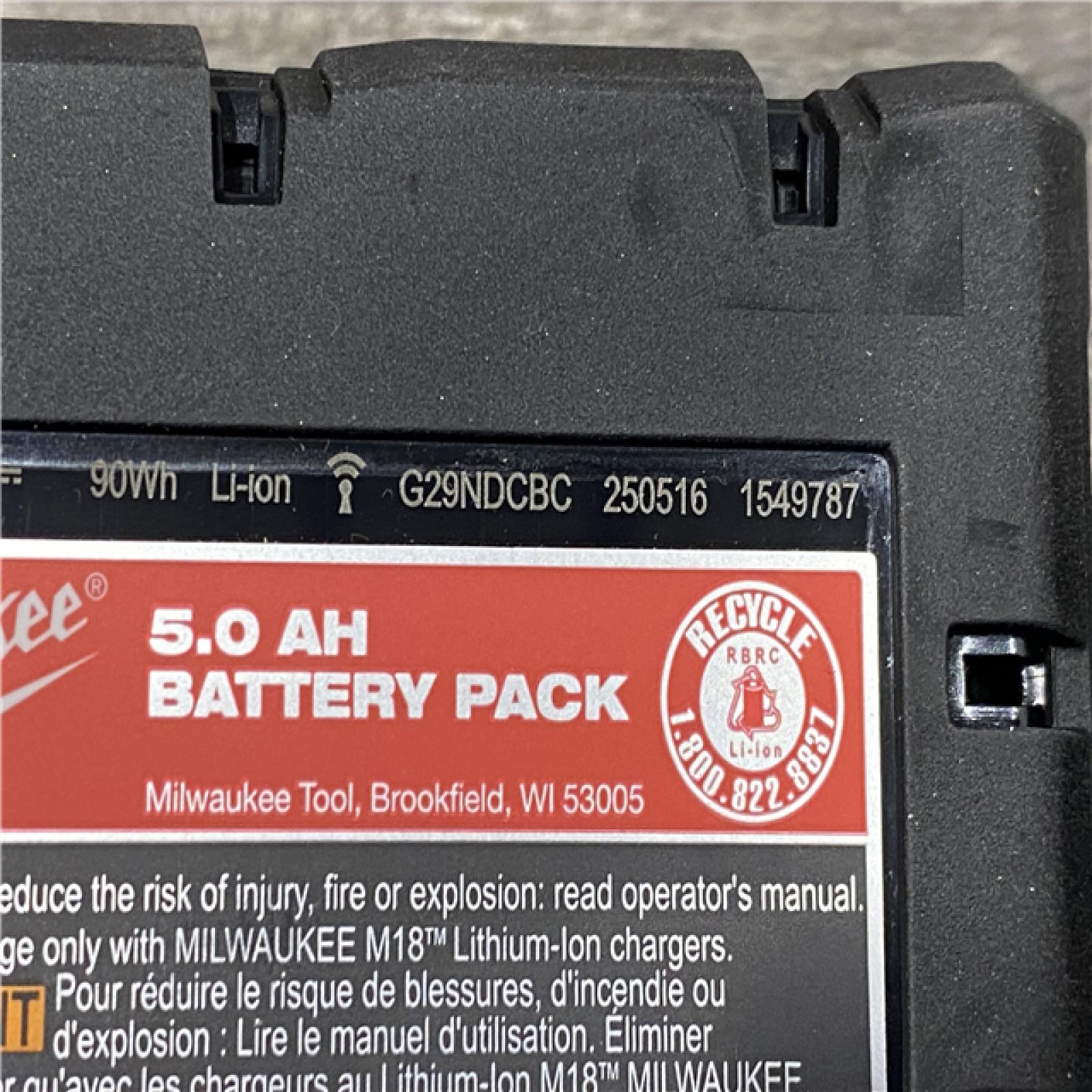 AS-IS Milwaukee 18-Volt Lithium-Ion XC Starter Kit with Two 5.0Ah Batteries and Charger