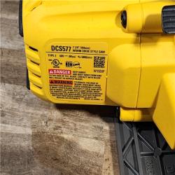 HOUSTON LOCATION - AS-IS (APPEARS LIKE NEW) DEWALT FLEXVOLT 60V MAX Cordless Brushless 7-1/4 in. Wormdrive Style Circular Saw (Tool Only)