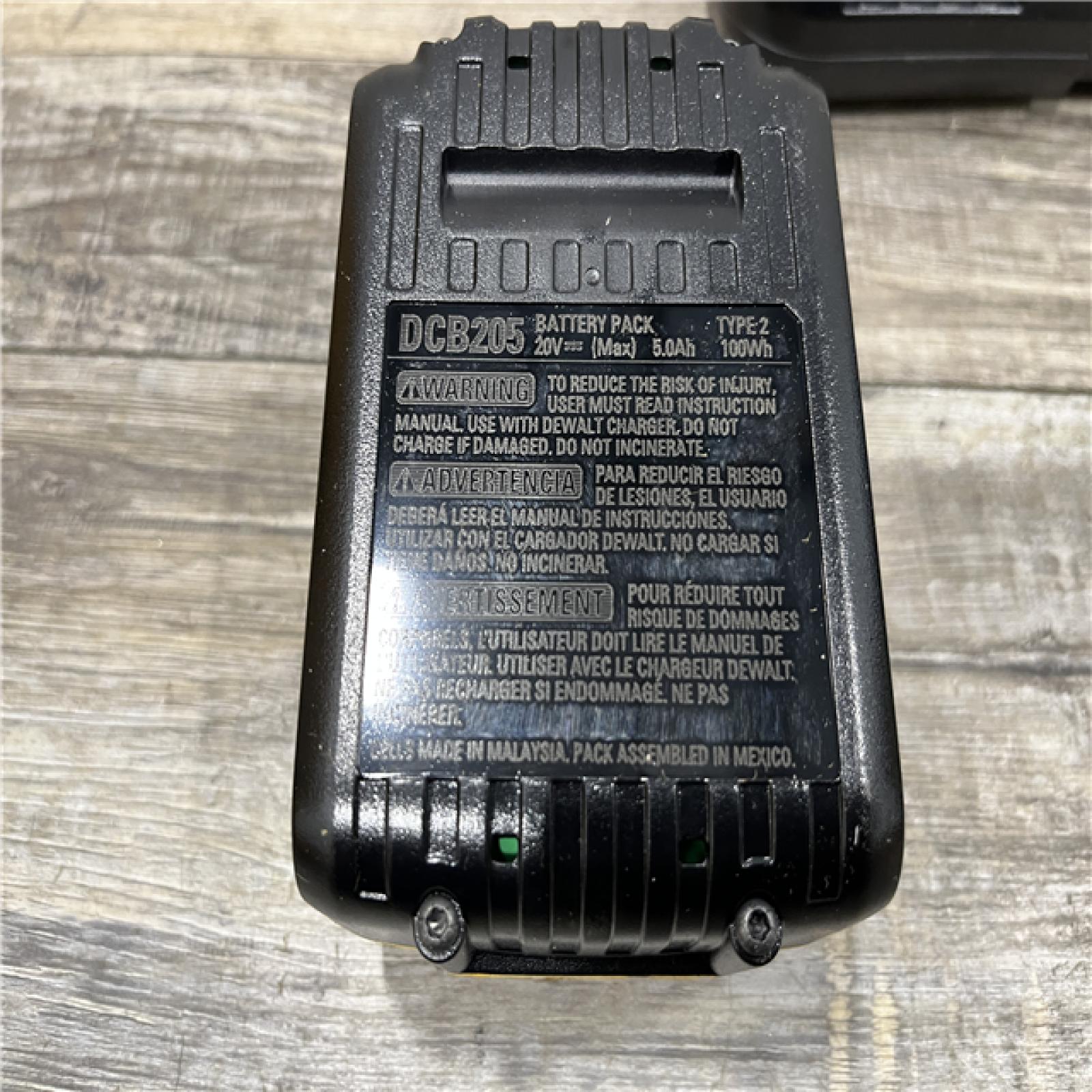 AS-IS DEWALT 20V MAX Lithium-Ion 5.0 Ah Battery and Charger