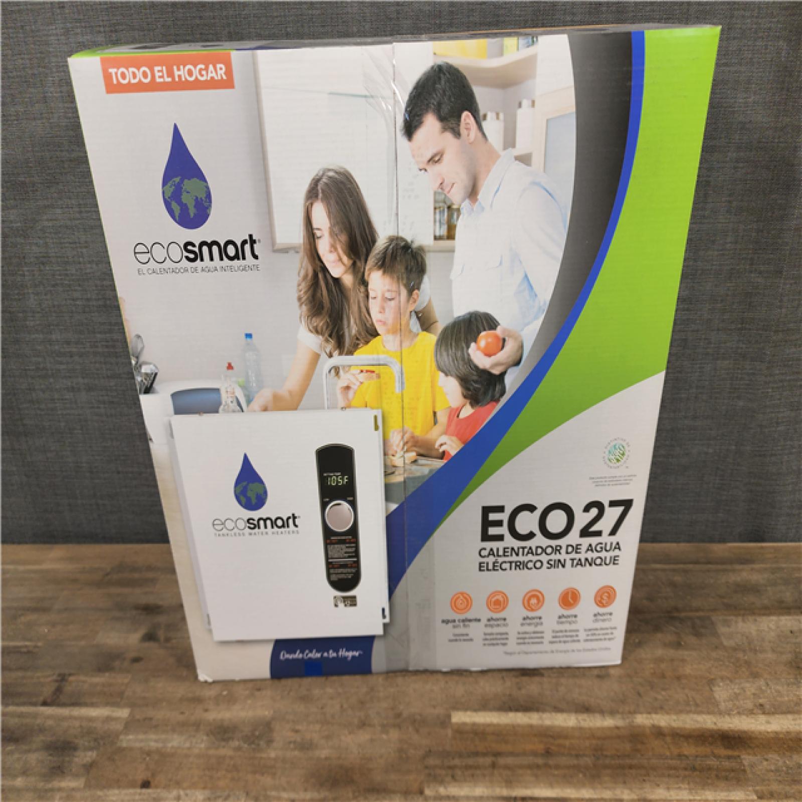 HOUSTON LOCATION - AS-IS (NEW) ECOSMART ECO27 TANKLESS ELECTRIC WATER HEATER