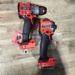 HOUSTON LOCATION - AS-IS (APPEARS LIKE NEW) Milwaukee 18V Lithium-Ion Brushless Cordless Hammer Drill and Impact Driver Combo Kit