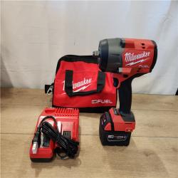 AS-IS- Milwaukee FUEL 18V Lithium-Ion Brushless Cordless 1/2 in. Impact Wrench w/Friction Ring Kit