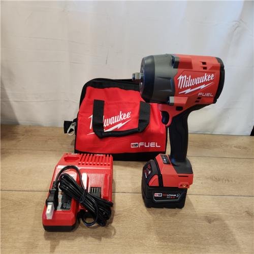 AS-IS- Milwaukee FUEL 18V Lithium-Ion Brushless Cordless 1/2 in. Impact Wrench w/Friction Ring Kit