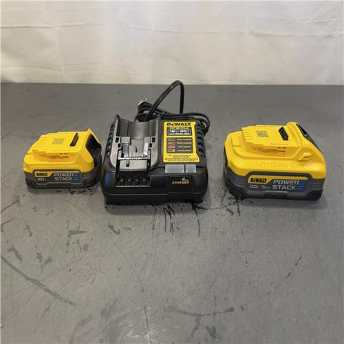 AS-IS - Dewalt 20V MAX POWERSTACK Lithium-Ion Batteries and Charger Starter Kit