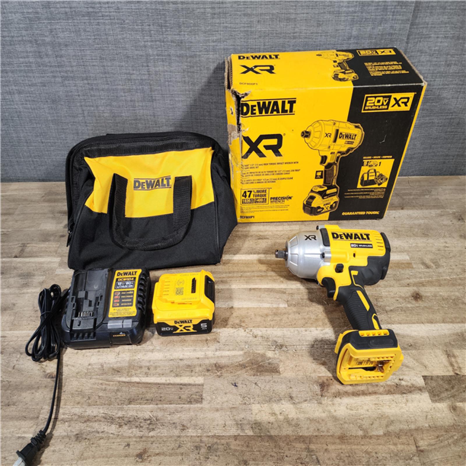 HOUSTON LOCATION - AS-IS DEWALT 20V MAX* XR 1/2 High Torque Impact Wrench W/ BATTERY & CHARGER