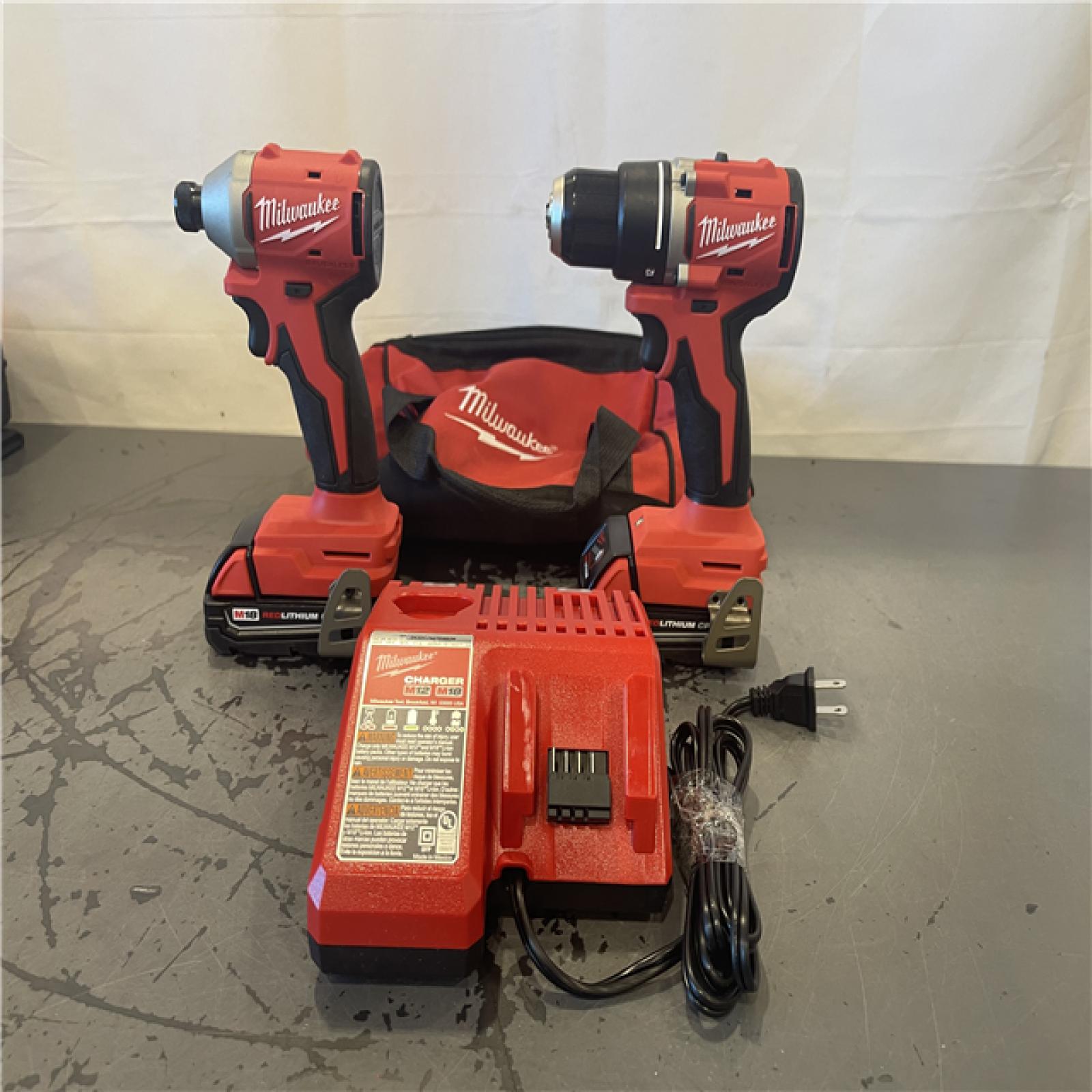 AS-IS- Milwaukee M18 Compact Brushless 2-Tool Combo Kit