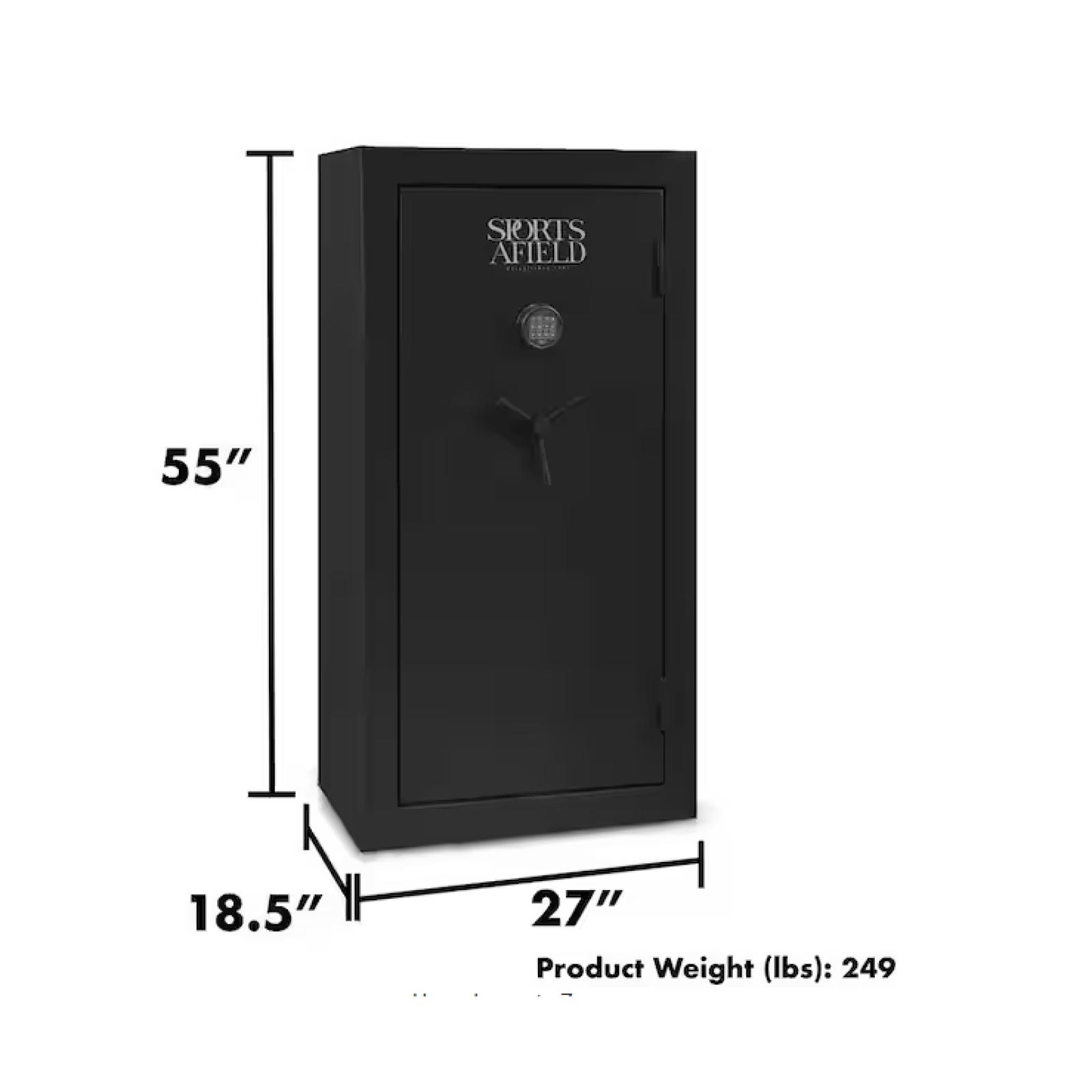 DALLAS LOCATION - Sports Afield 30-Gun Fireproof Electronic Lock Gun Safe  Black