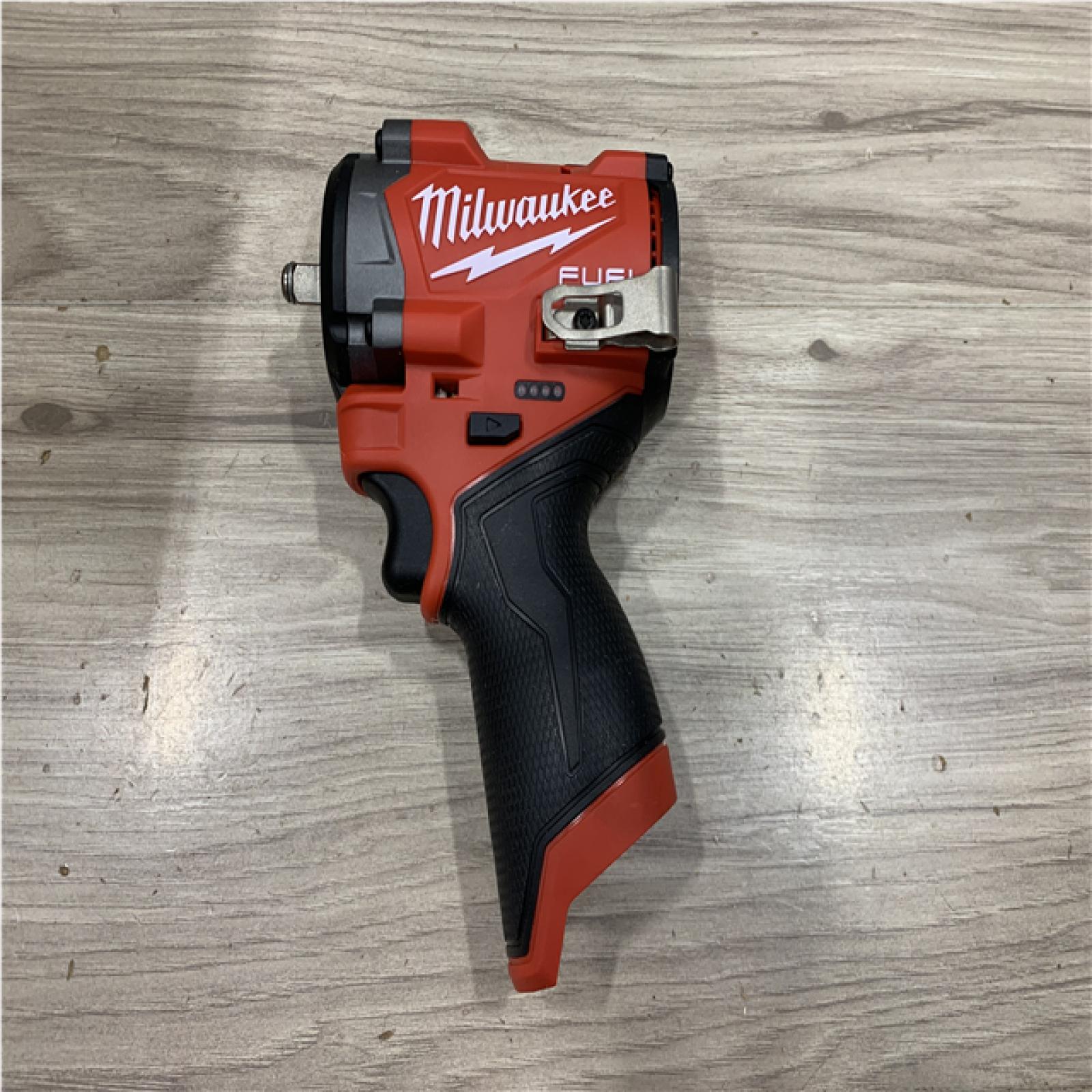 AS-IS Milwaukee FUEL 12V Lithium-Ion Brushless Cordless Stubby 3/8 in. Impact Wrench (Tool-Only)
