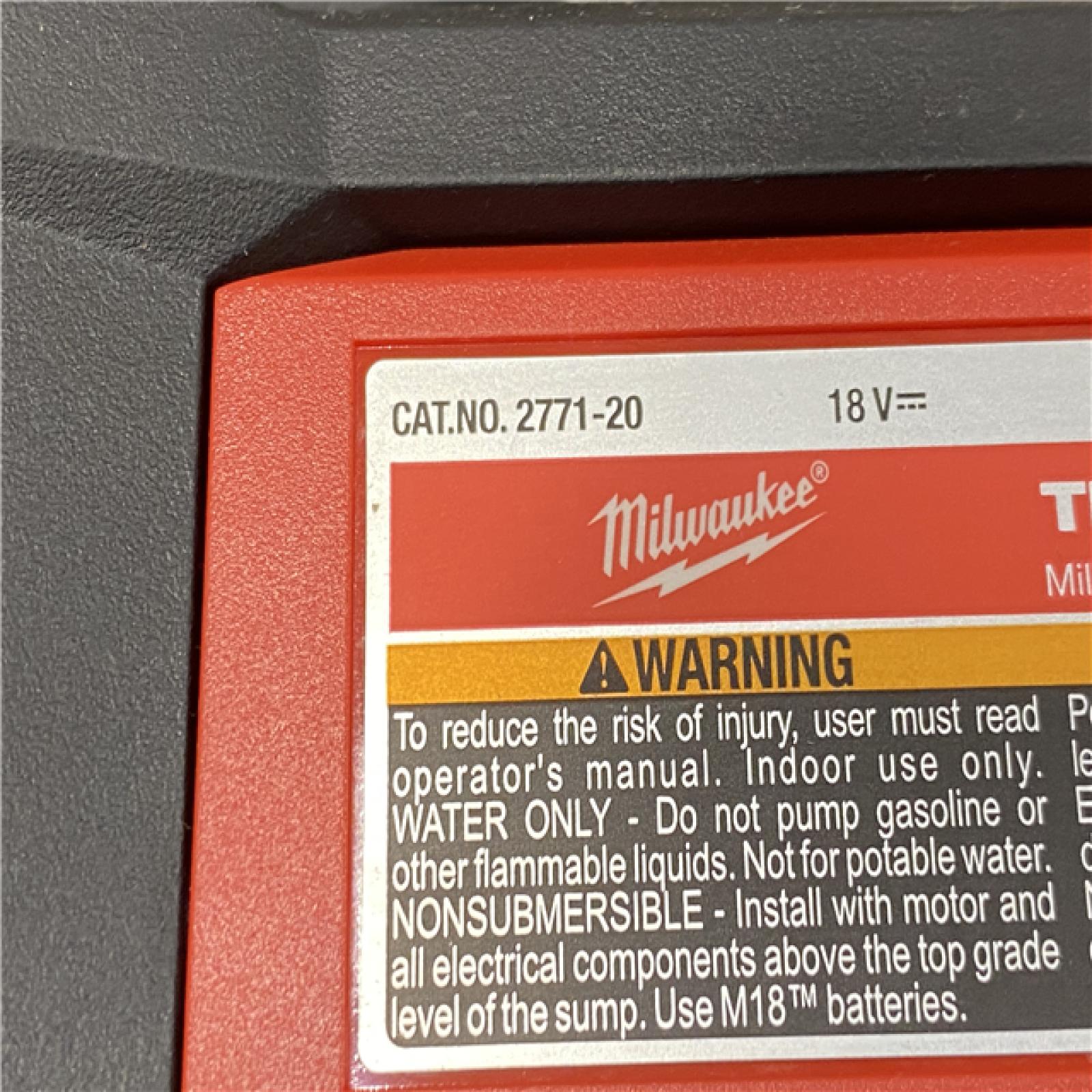 AS-IS Milwaukee 18-Volt 1/4 HP Lithium-Ion Cordless Transfer Pump (Tool Only)