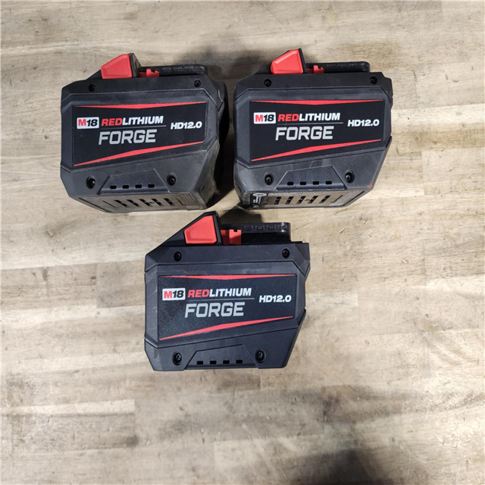 HOUSTON LOCATION - AS-IS MILWAUKEE FORGE BATTERY PACK QTY - 3