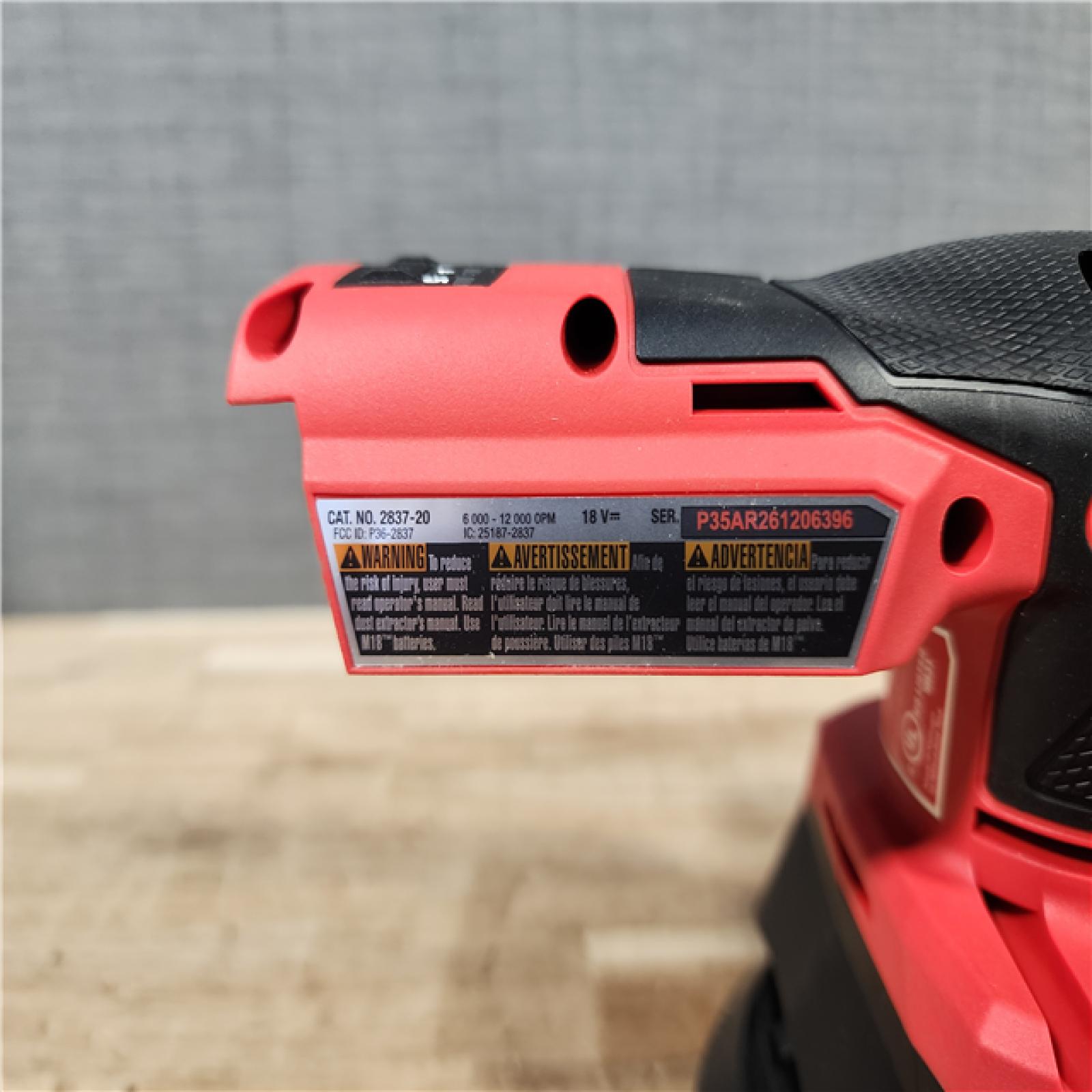 HOUSTON LOCATION - AS - IS Milwaukee 18V Lithium-Ion Brushless Cordless FUEL 5 in. Random Orbit Sander (Tool-Only)