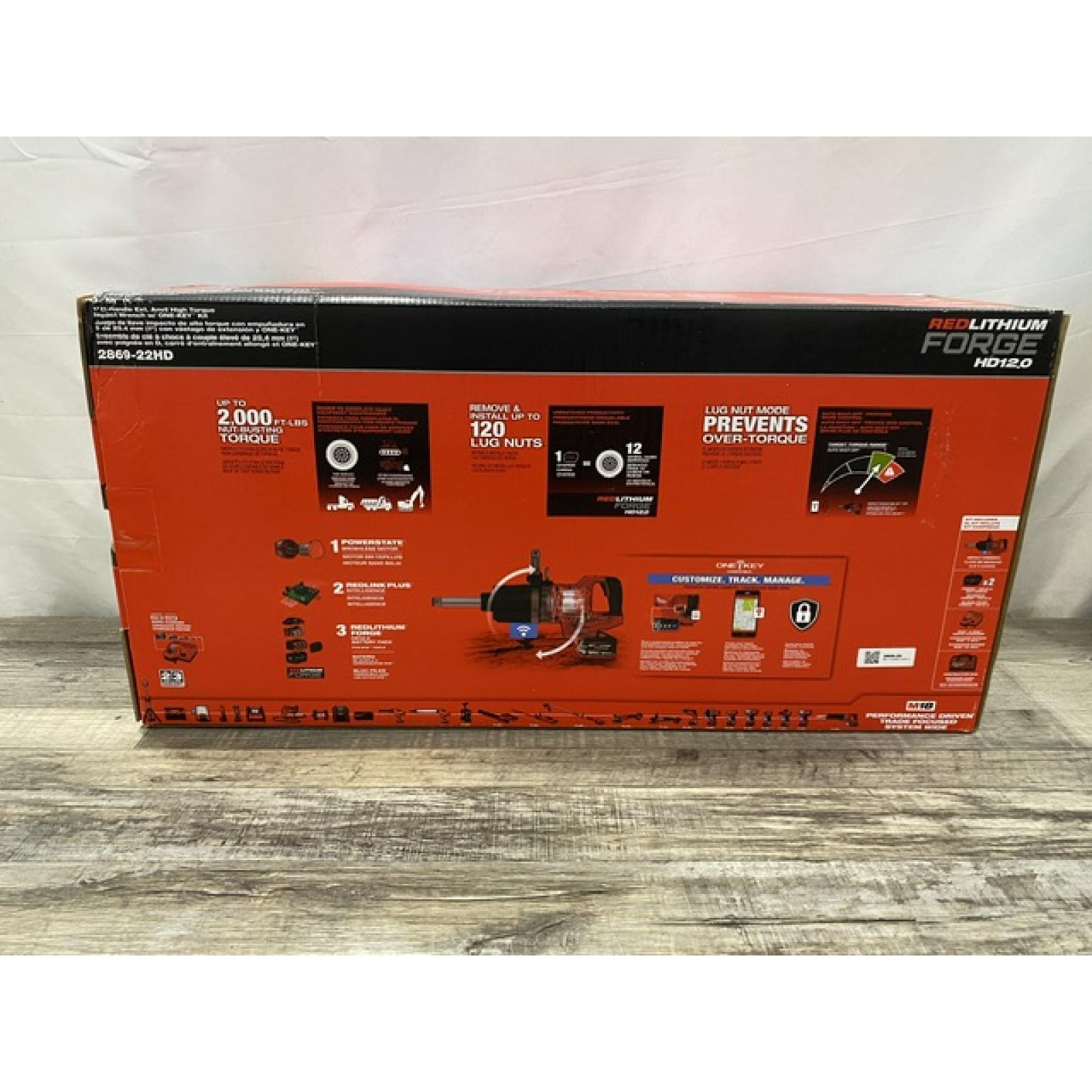 NEW - Milwaukee FUEL 18V Lithium-Ion Brushless Cordless 1 in. Impact Wrench Extended Reach D-Handle Kit