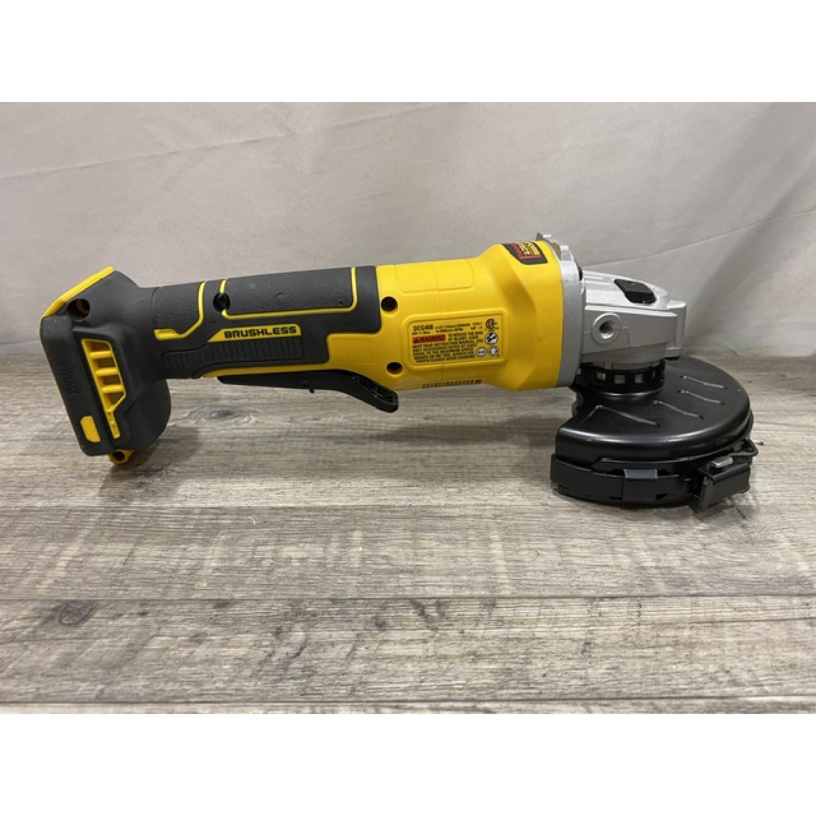 AS-IS DEWALT 20V MAX Cordless Brushless 4-1/2 in. Angle Grinder with Paddle Switch (Tool Only)
