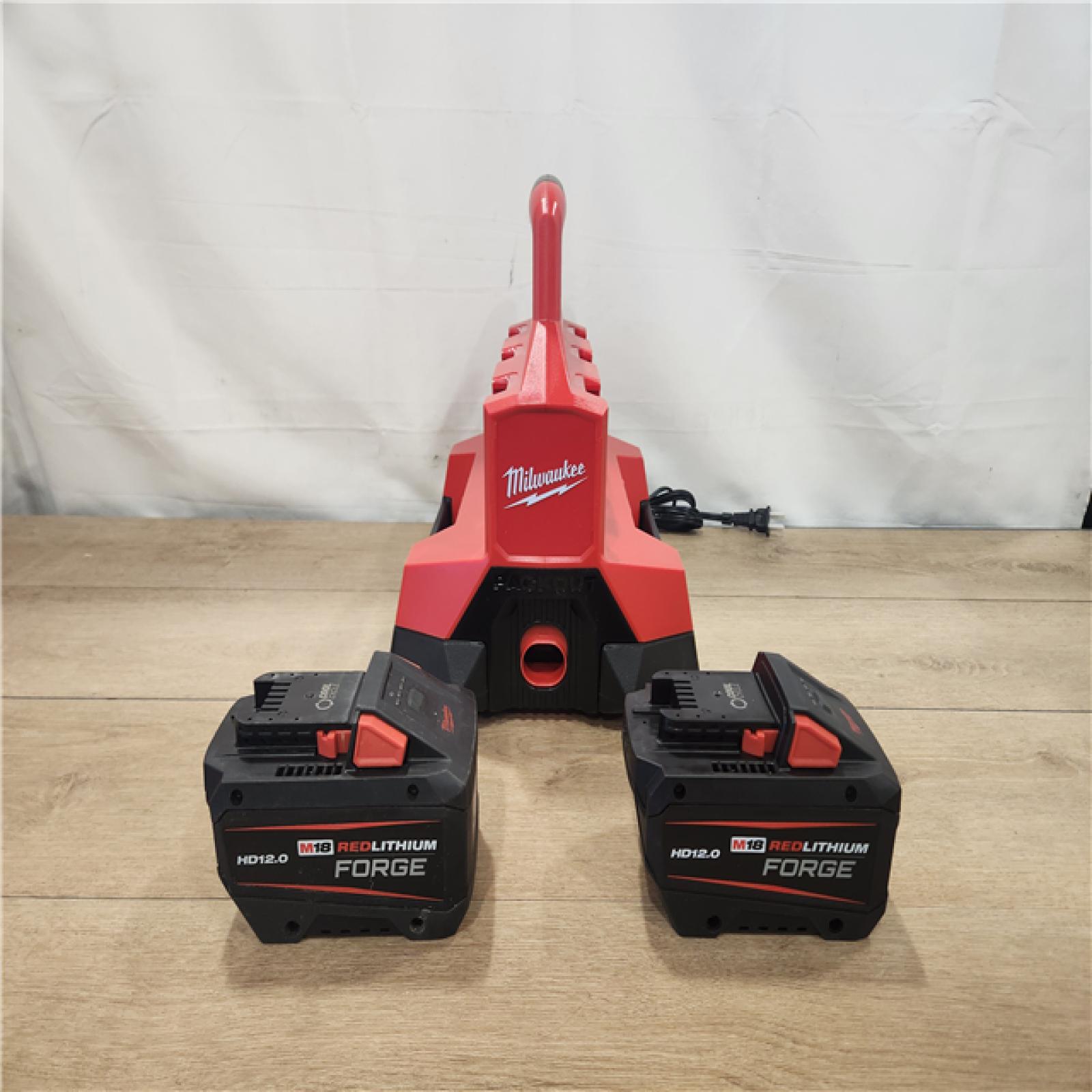 AS-IS- Milwaukee M18 18V Lithium-Ion REDLITHIUM FORGE Starter Kit with Two 12.0 Ah Battery