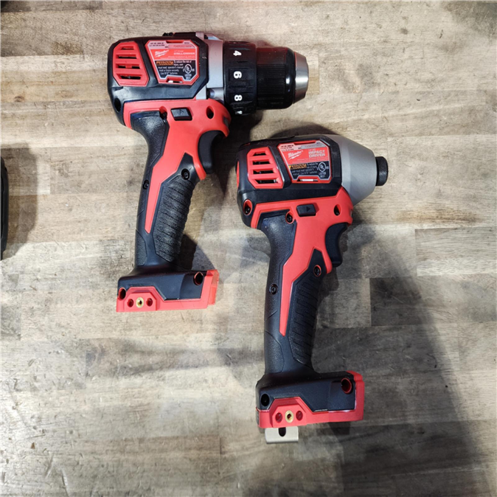 HOUSTON LOCATION - AS-IS Milwaukee 18V Cordless Brushed 2-Tool Drill/Driver and Impact Driver Kit