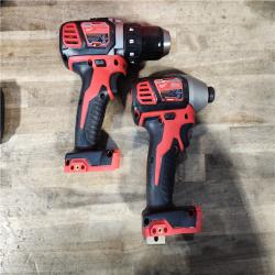 HOUSTON LOCATION - AS-IS Milwaukee 18V Cordless Brushed 2-Tool Drill/Driver and Impact Driver Kit