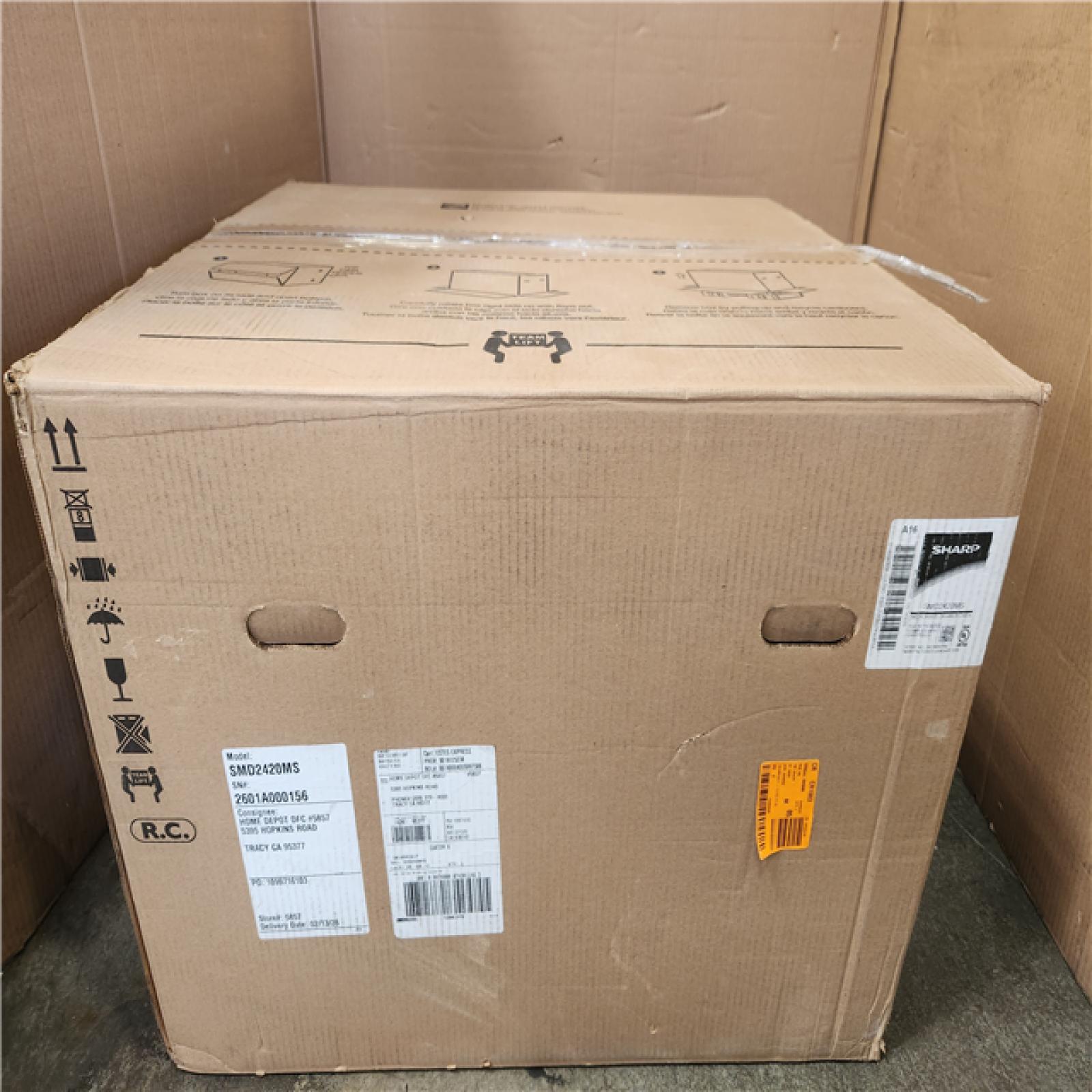 Phoenix NEW Sharp 24 in. 1.2 cu. ft. 950-Watt Built-In Microwave Drawer in Stainless Steel with Angled Black Touch Controls