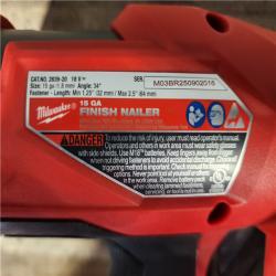 HOUSTON LOCATION - AS-IS Milwaukee FUEL 18-Volt Lithium-Ion Brushless Cordless Gen II 15-Gauge Angled Finish Nailer (Tool-Only)