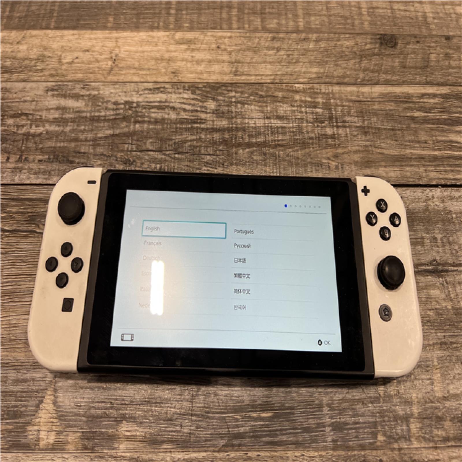 AS-IS Nintendo Switch -OLED Model w/ White Joy-Con