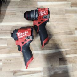 HOUSTON LOCATION - AS-IS Milwaukee FUEL 12-Volt Lithium-Ion Brushless Cordless Hammer Drill and Impact Driver Combo Kit