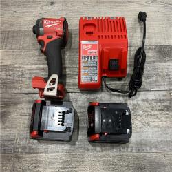 AS-IS Milwaukee FUEL 18V Lithium-Ion Brushless Cordless 1/4 in. Hex Impact Driver Kit