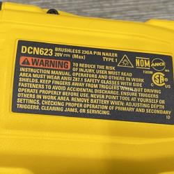 AS-IS DEWALT ATOMIC 20V MAX Lithium Ion Cordless 23 Gauge Pin Nailer Kit