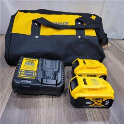 AS-IS DEWALT 20-Volt MAX XR Lithium-Ion Starter Kit with Premium Battery Pack 5.0Ah, Charger and Kit Bag