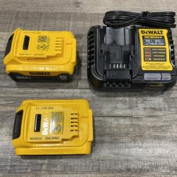 AS-IS DEWALT 20V MAX Lithium-Ion Battery Kit with 5.0Ah and 2.0Ah Battery and Charger