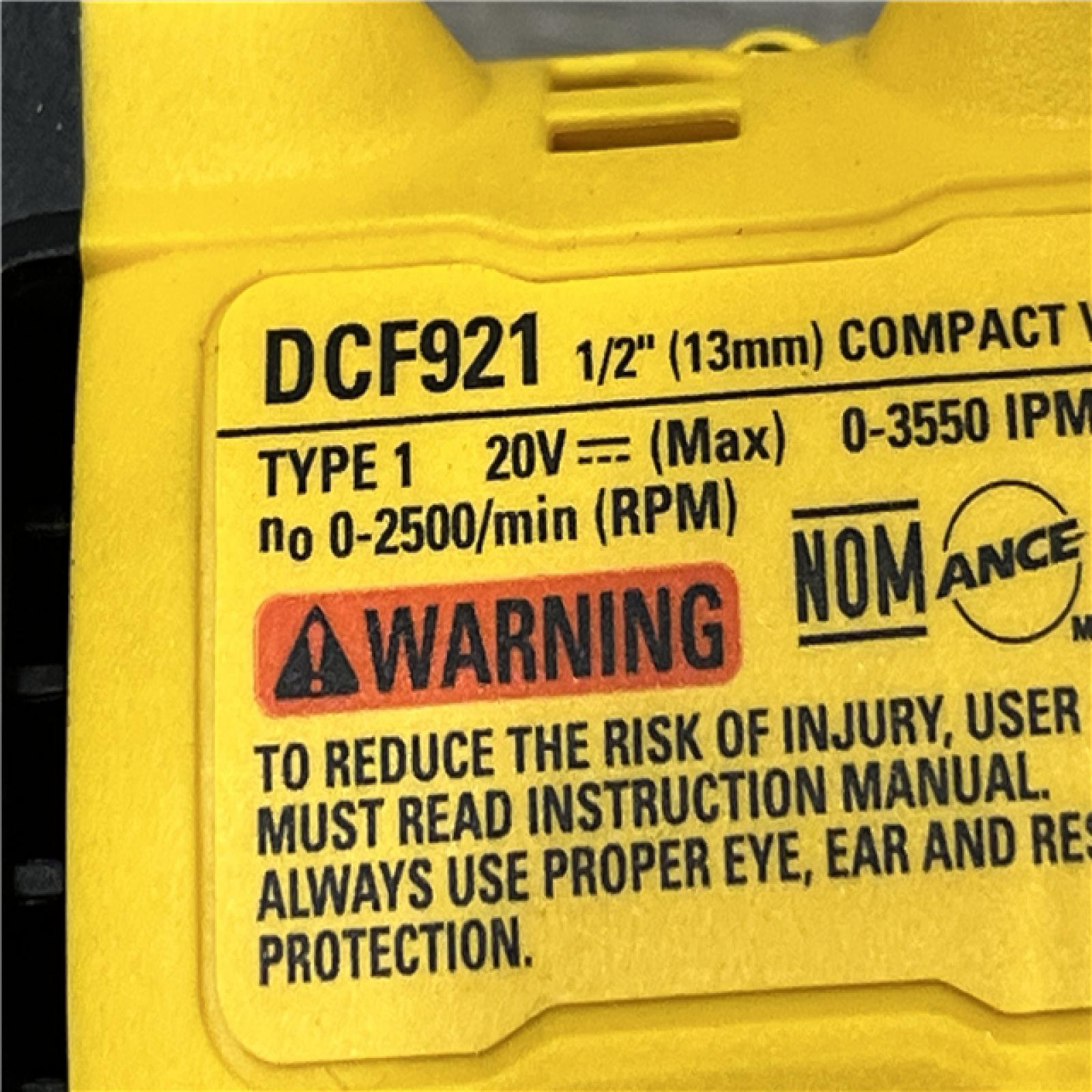 AS-IS DEWALT ATOMIC 20V MAX Cordless Brushless 1/2 in. Variable Speed Impact Wrench (Tool Only)
