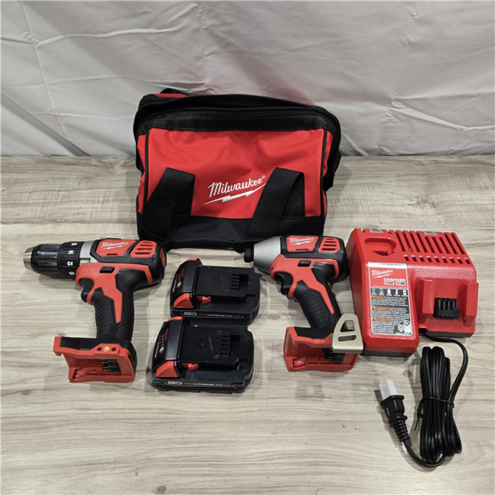 LIKE NEW! - Milwaukee 18V Cordless Brushed 2-Tool Drill/Driver and Impact Driver Kit