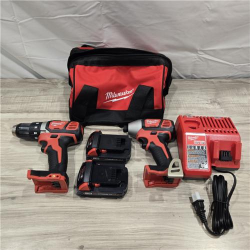 LIKE NEW! - Milwaukee 18V Cordless Brushed 2-Tool Drill/Driver and Impact Driver Kit