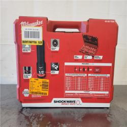 NEW- Milwaukee 43-Piece SHOCKWAVE Impact Duty 3/8 Drive SAE & Metric Deep 6 Point Socket Set