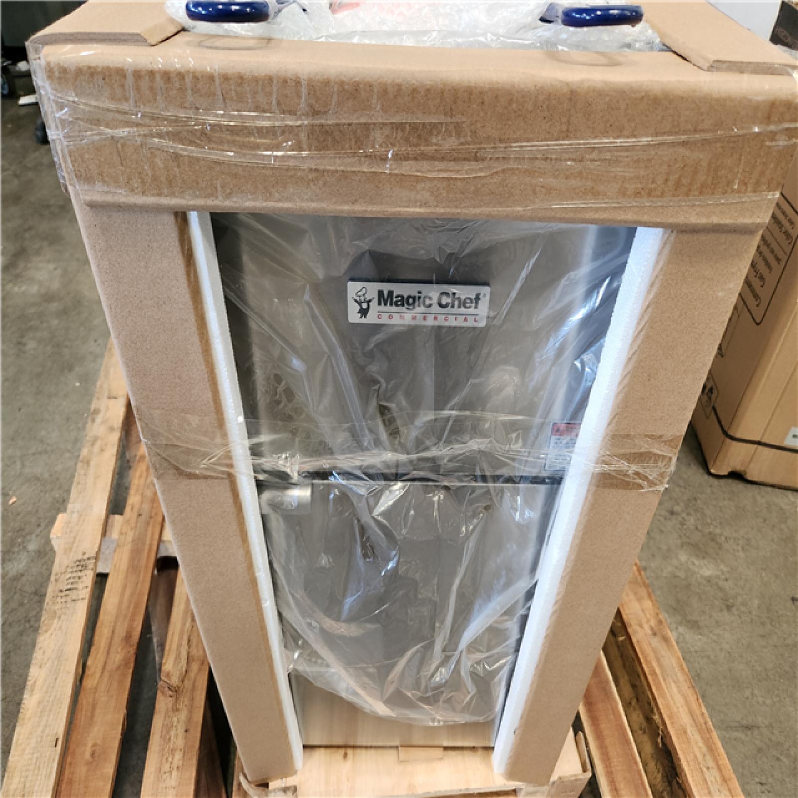 Phoenix NEW Magic Chef 35 Qt. 50 lb. Stainless Steel Commercial Propane Gas Fryer - 120,000 BTU (SEALED)