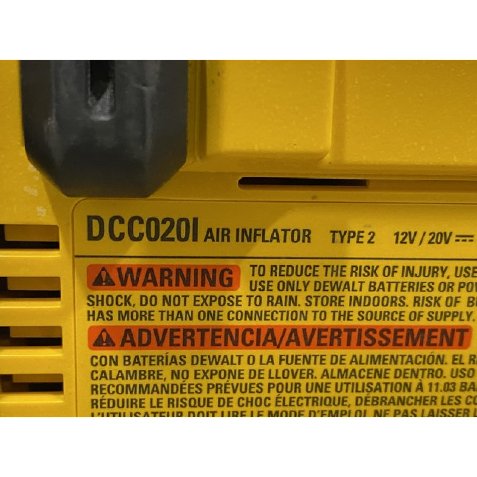 AS-IS DEWALT 20V MAX Cordless Electric Portable Inflator (Tool Only)