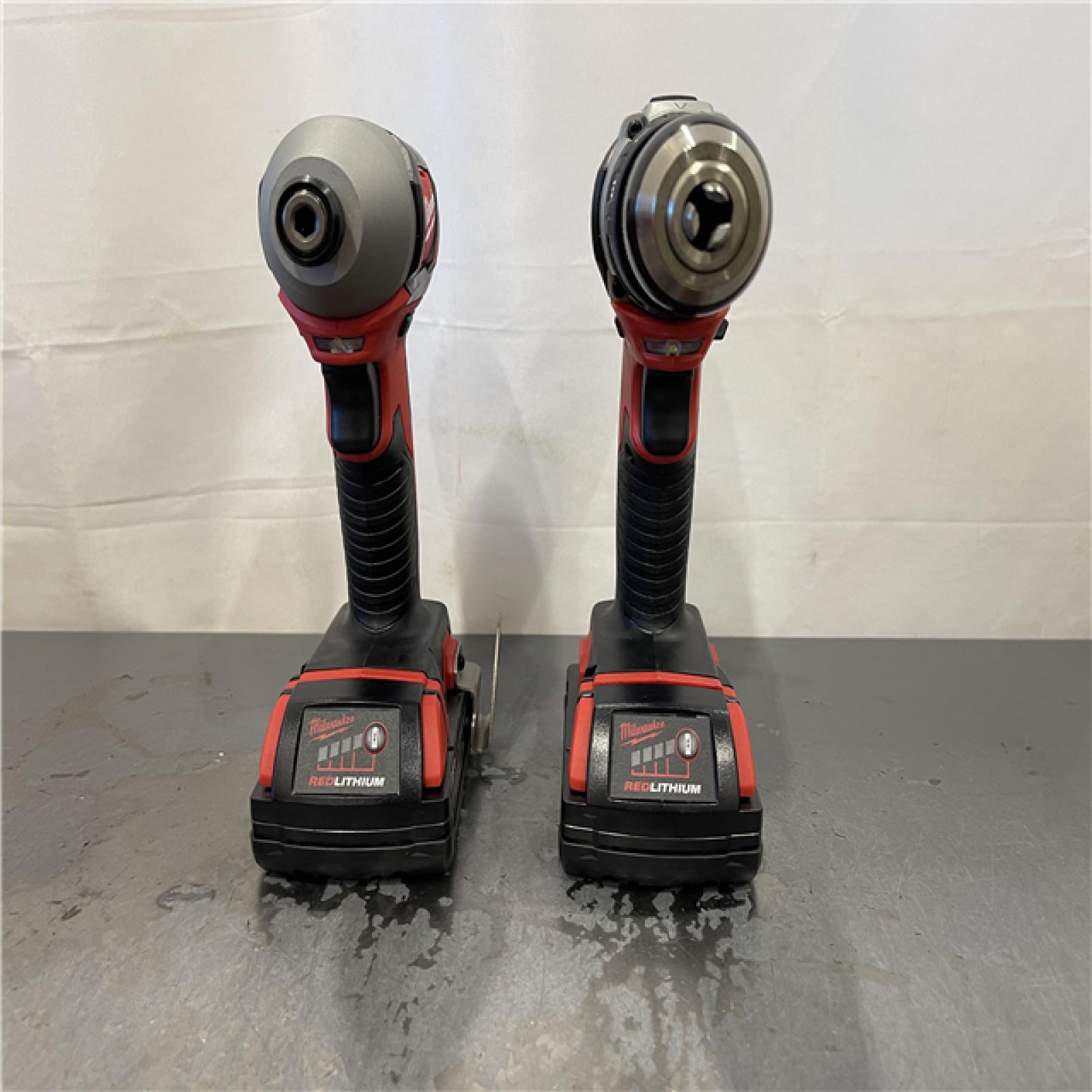 AS-IS - Milwaukee M18 18V Lithium-Ion Cordless Drill Driver/Impact Driver Combo Kit (2-Tool)