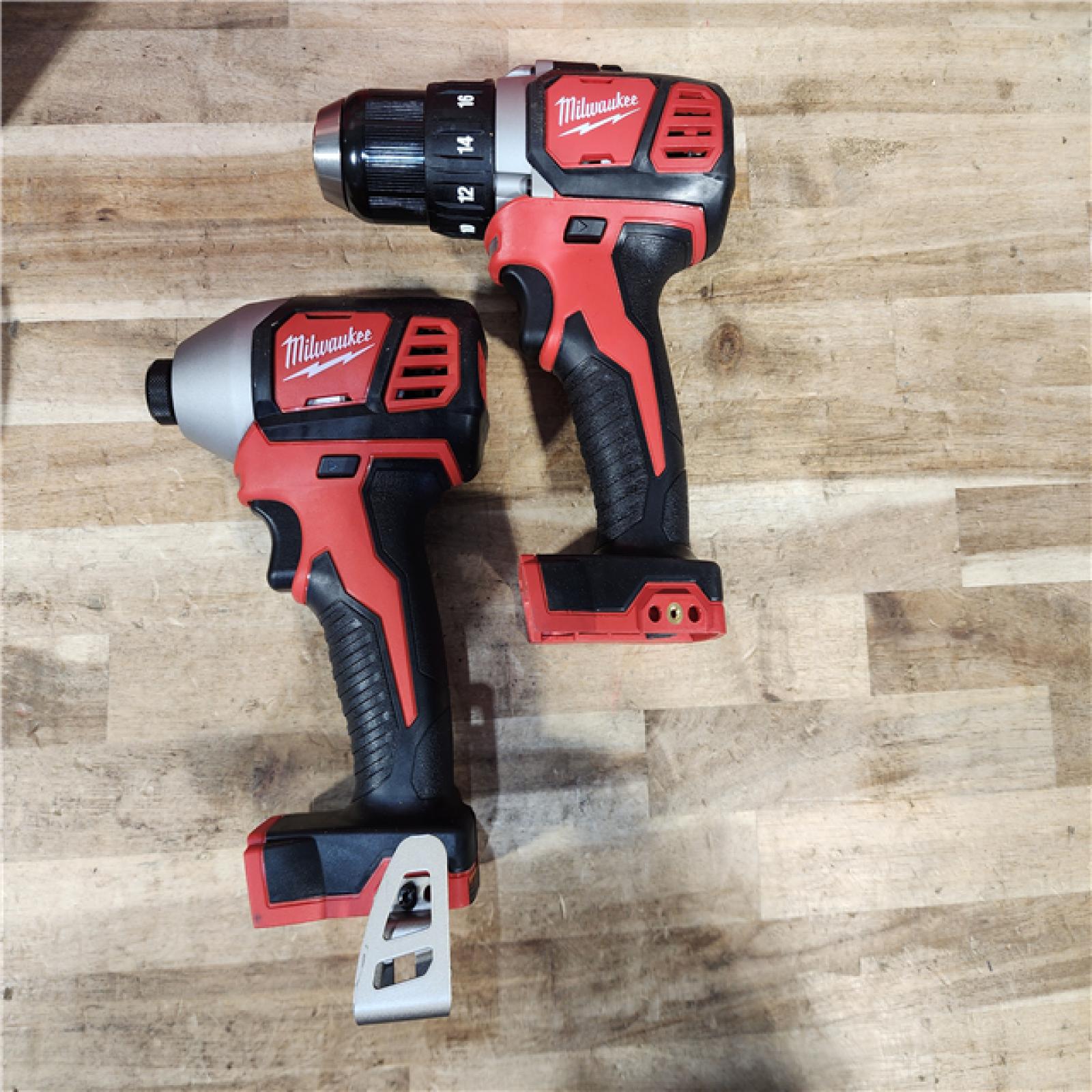 HOUSTON LOCATION - AS-IS Milwaukee 18V Lithium-Ion Cordless Drill Driver/Impact Driver Combo Kit